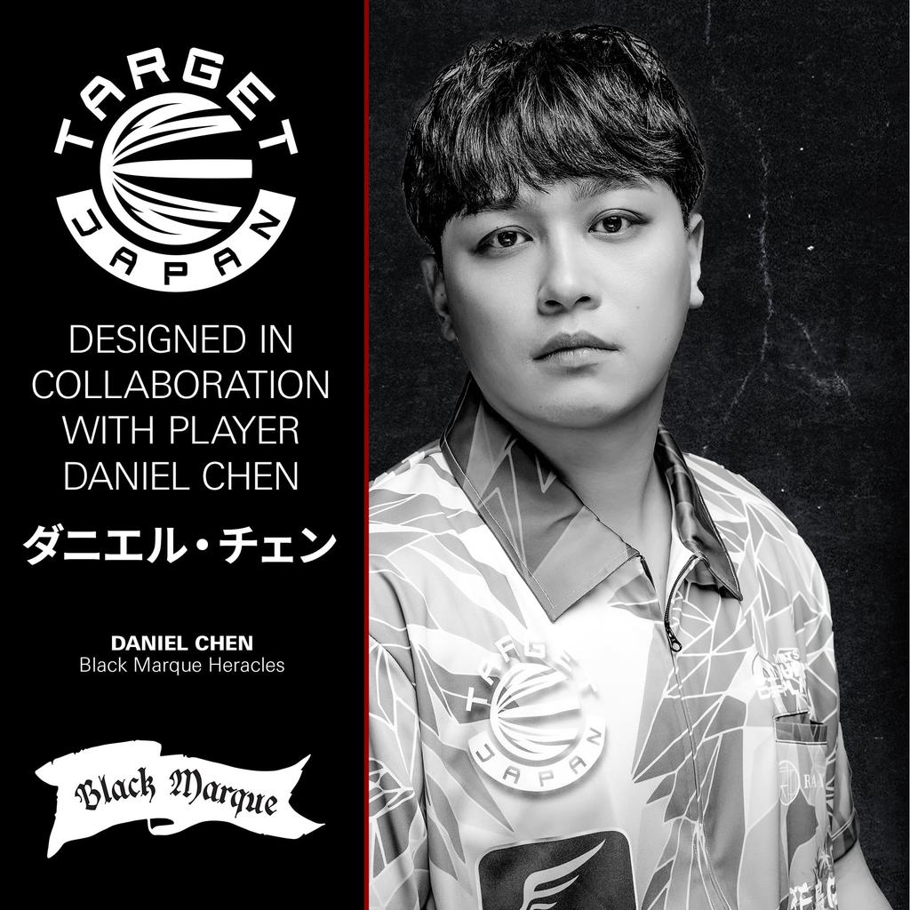 Target Japan BLACK MARQUE HERACLES 2BA SOFT TIP DARTS Daniel Chen Model Tungsten 2BA Soft Tip Dart 18G 6 Shape Flights and 2BA Black Pixel Tip Mark