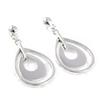 [H5492] - Silver 'Choréographie' Silver Earrings (rhodium-plated) - 30x15 Mm