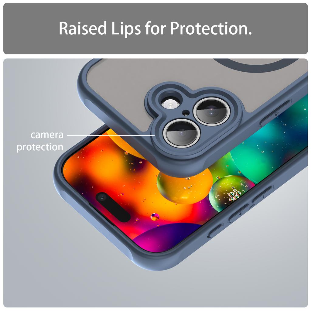 For iPhone 17 Case Compatible with MagSafe Anti Drop PC + TPU Phone Cover
