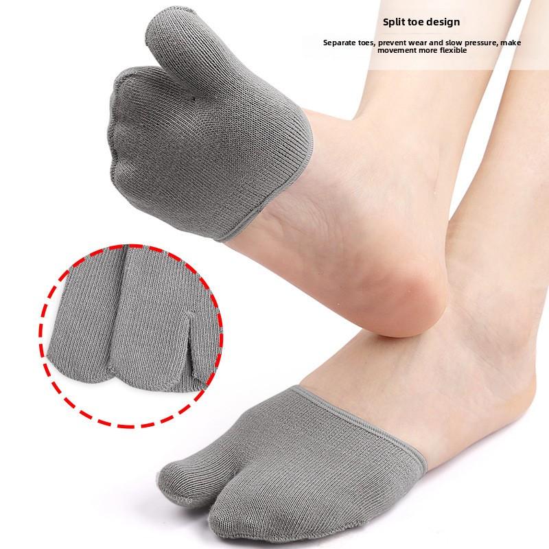 Thin Two-toed Half-cut Socks Are Soft and Breathable, Skin-friendly and Non-slip, Big Toe Separation and Anti-wear Foot Invisible Split-toe Socks