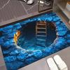 Коврик для пола 3D Коврик для пола с сильным водопоглощением с визуальным эффектом Нескользящий Быстросохнущий Ванная комната