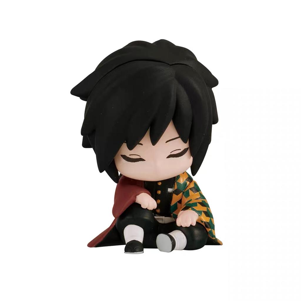 Genuine Gacha Scale Model Demon Slayer Sleeping Position Doll Cute Tabletop Decor Tomioka Giyuu Action Figure Toys