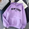 2024 Fall New York NewYork Alphanumeric Hoodie Kawaii Funny Women's Sweater Couple Hoodie