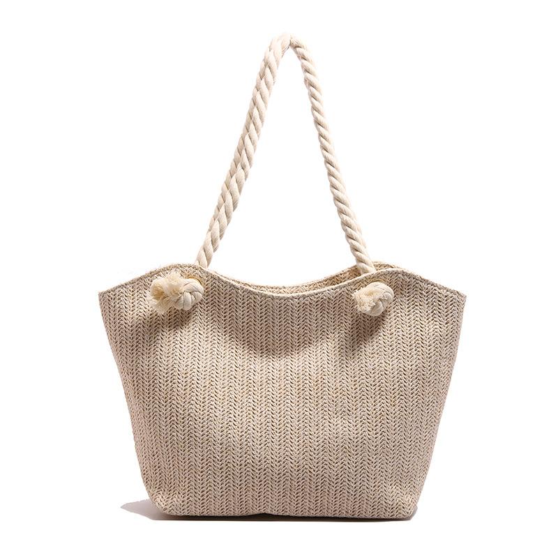 Straw Bag Women's 2025 New Summer Bag Simple Fashion Shoulder Bag Niche Versatile Women's Bag Niche