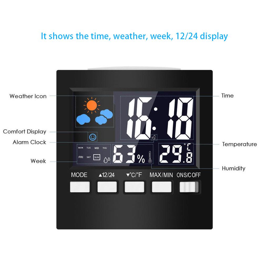 Цифровой бытовой термометр гигрометр тестер температуры и влажности воздуха измерительный прибор