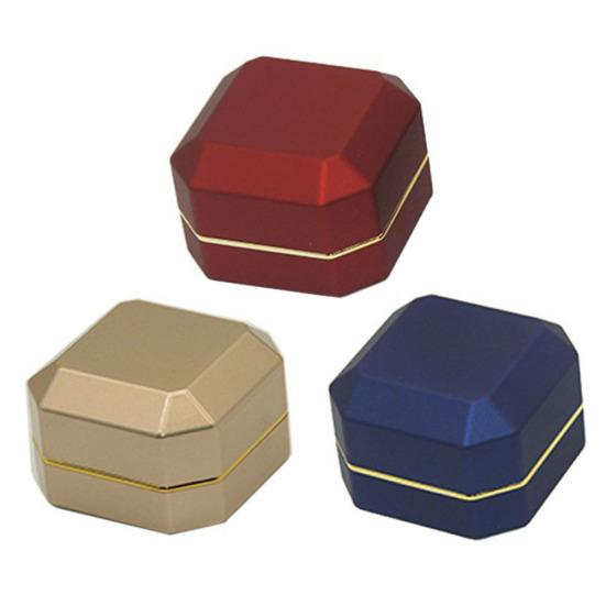Восьмиугольный светодиодный светильник-кольцо, коробка для хранения ювелирных изделий, органайзер, подарок на день Святого Валентина