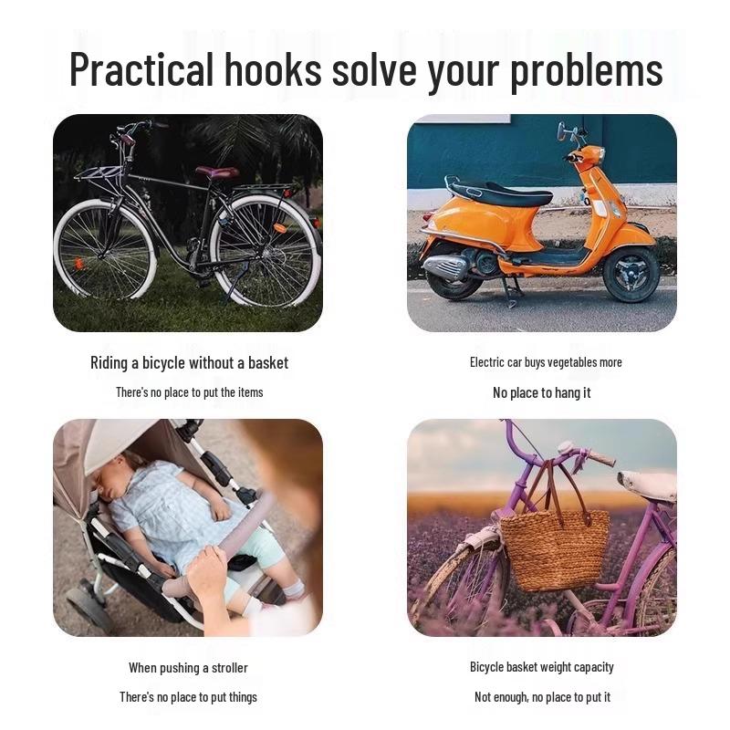 Электрическая коляска с вращающимся двойным крючком - Универсальный держатель для детской сумки