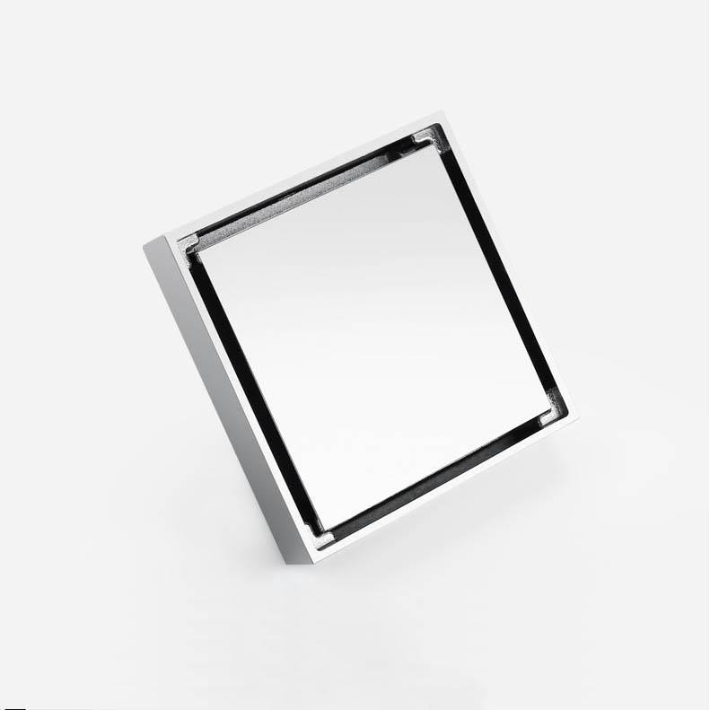 Watermark Floor Drain Brass Bathroom Hidden Drainer Tile Insert Conceal Invisible square Floor Drain Strainer Drain