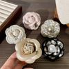 Cute Camellia Brooch Vintage Rhinestone Collar Pins Retro Flower Pin  Girl
