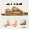 Goosecret Fuzzy Cork Footbed Mules Men Fashion Suede Flats Slippers Slip On Winter Potato Shoes Women's Fur Cork Suede Clogs