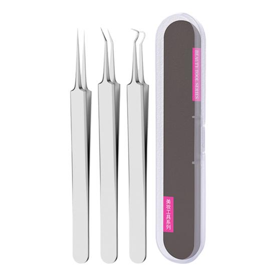 Инструмент для удаления угрей Пинцет из нержавеющей стали для удаления угрей для чистой кожи Пинцет для удаления угрей с противоскользящей ручкой Инструмент для извлечения угрей