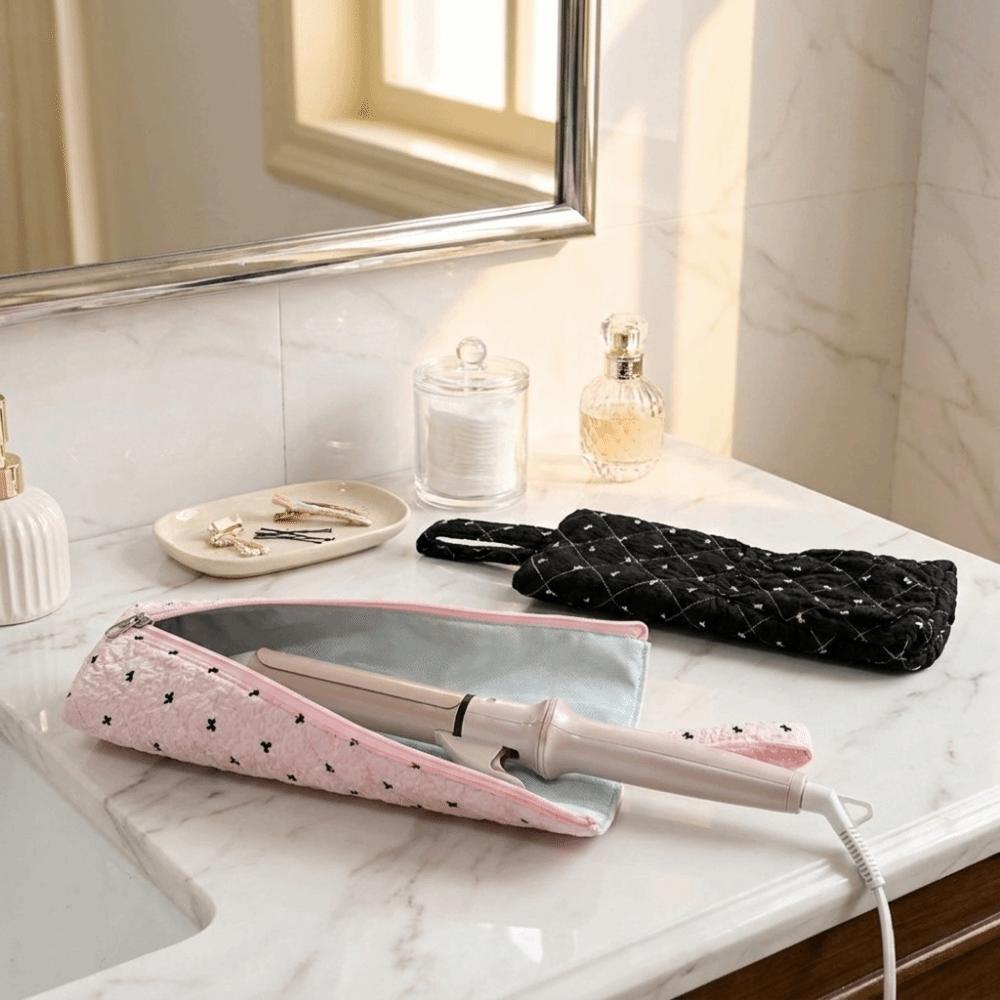 Heat-insulating Curling Iron Storage Bag Large Capacity Straightener Organizer Bathroom Storage