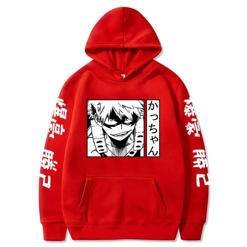 Аниме рисунок My Hero Academia Katsuki Bakugo толстовки мужские женские японский стиль аниме толстовка унисекс забавный Harajuku повседневный пуловер топ