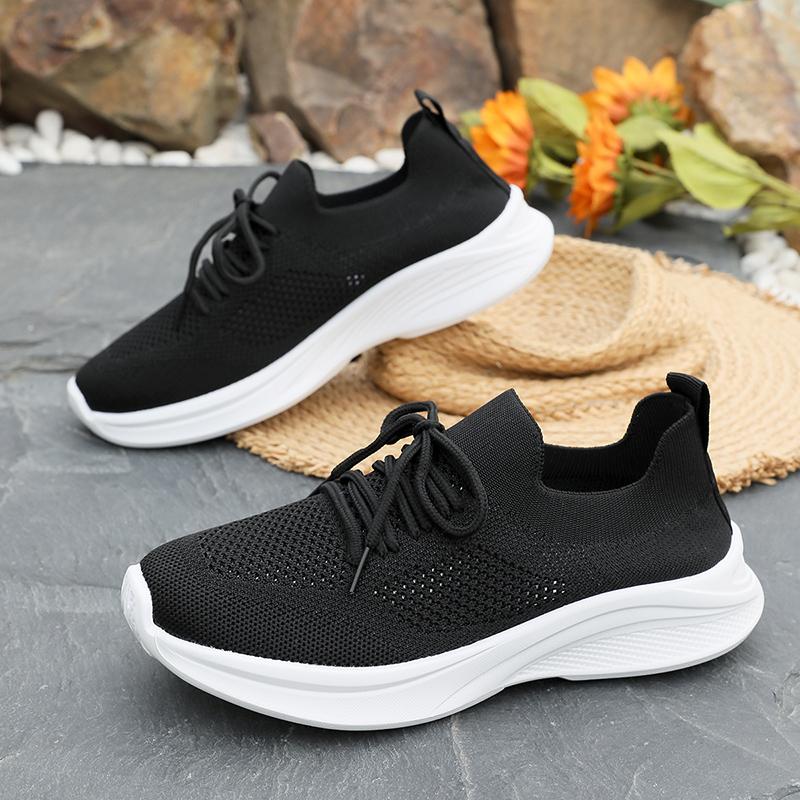 Fashion Breathable Mesh Running Shoes for Women Lightweight Knit Sport Sneakers Woman Comfort Soft Sole Non Slip Walking Shoes Plus Size