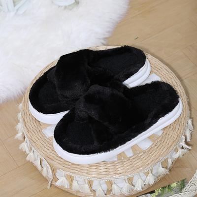 Женские пушистые тапочки на толстой подошве, новинка осени 2025 года, домашние комнатные хлопковые тапочки для пары