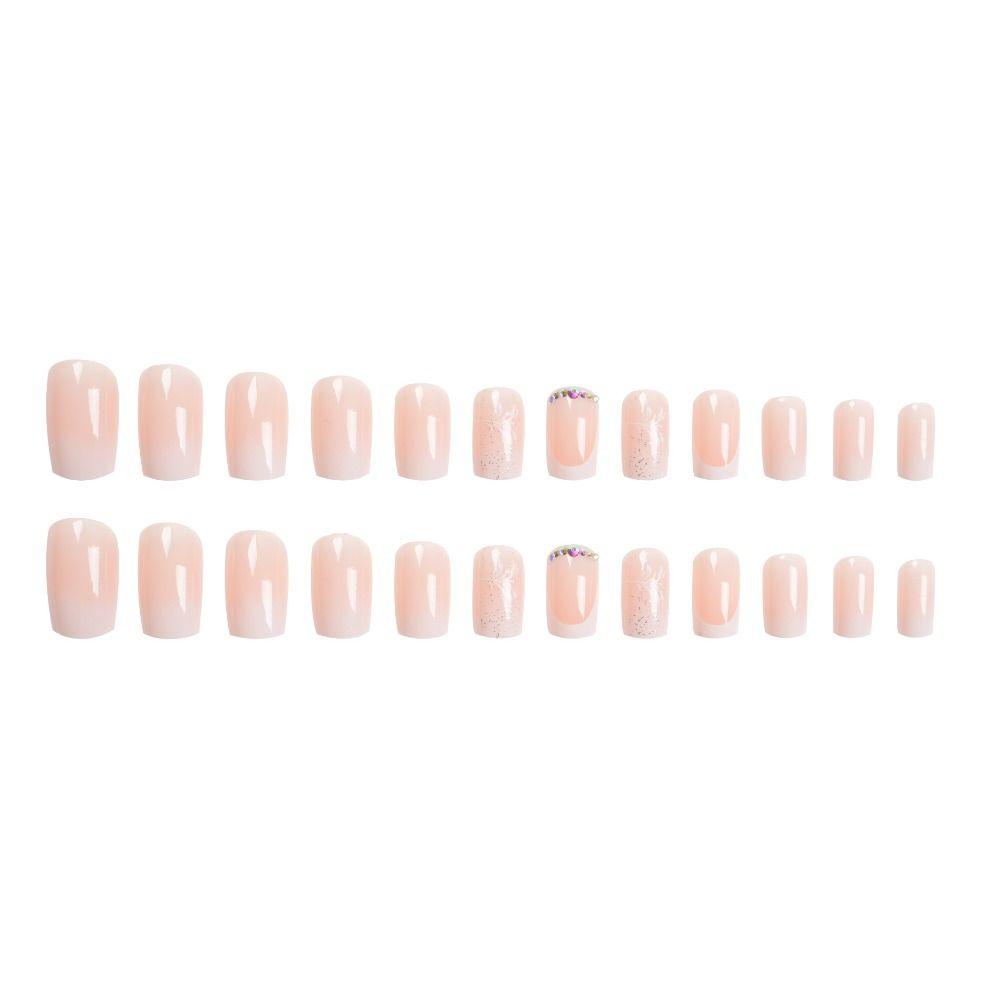 Nail Tips DIY Press on Nails Medium Length Wearable French Fake Nails