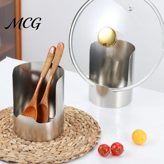 Space Saving Kitchen Organizer Utensil Holder, Heavy Duty Stainless Steel Vertical Storage Rack, Space-Saving Organizer, for Pot Lids Ladles Spatulas