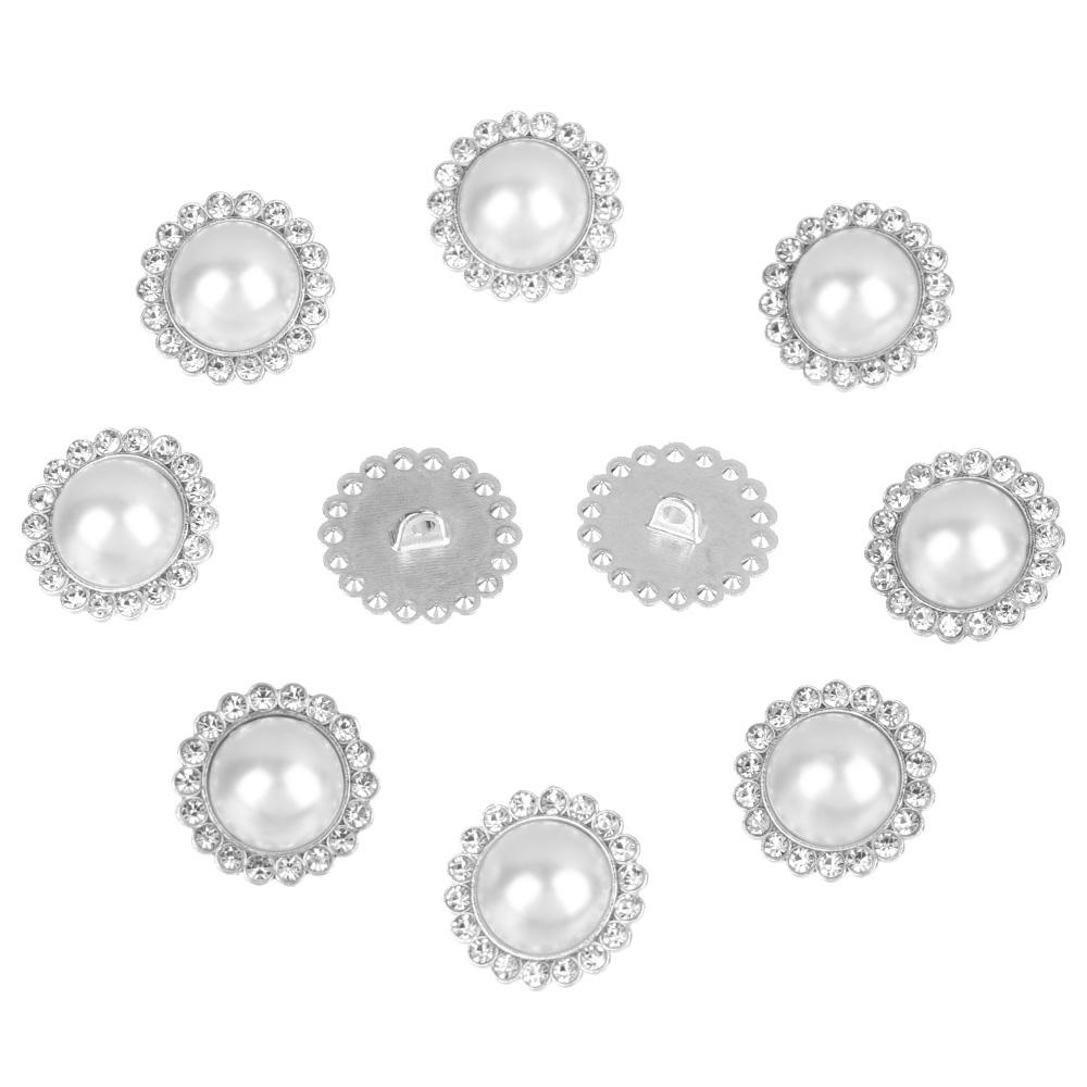 10 шт. перламутровых пуговиц для одежды 15/17/19/21 мм, пуговицы для рубашки, блестящие стразы, швейные пуговицы, рукоделие, аксессуары для одежды своими руками