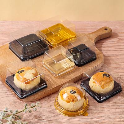 10 шт. прозрачные пластиковые мини-коробки для кексов, кексы в форме купола, контейнер для кексов, коробка для украшения выпечки на свадьбу, день рождения, десерт