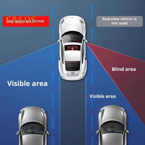 Прямоугольное автомобильное зеркало заднего вида для слепых зон, простое в установке, регулируемый угол обзора, автоматическое выпуклое широкоугольное боковое зеркало заднего вида