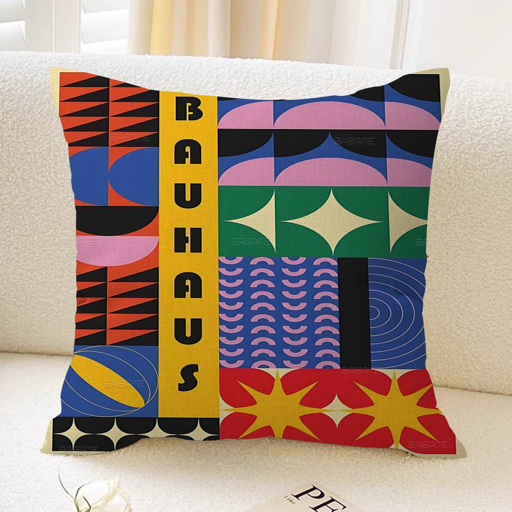Abstract Orange Bauhaus Geometric Lucky Dragon pillow cover sofa cushion cover home room decoration children gift