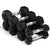 Hengtao Hex Rubber-Coated Dumbbell Set