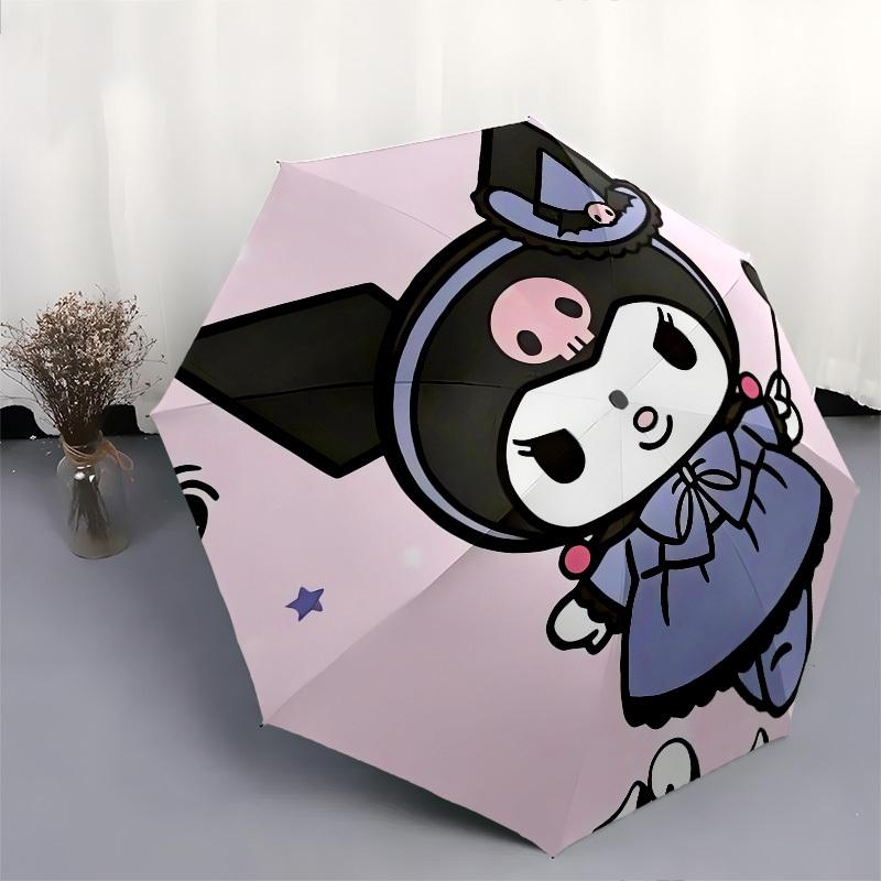 1pc Kuromi Halloween Costume Umbrella with Plastic Handle,Suitable for All Seasons Home Travel Outdoor UmbrellaSanlio064