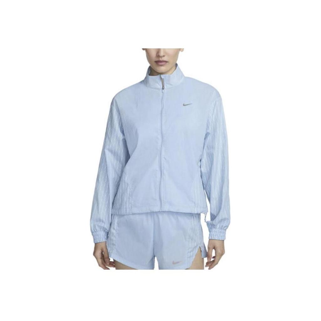 Nike Женская беговая куртка Windproof Running Jacket, легкая, цвет Light Armory Blue, FN2720-440