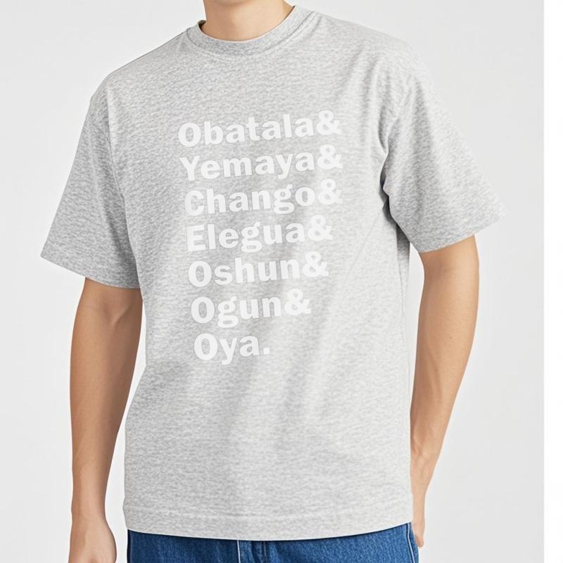 Men T-shirt Man Tee-shirt Seven African Powers Orisha Culture Pride Gift Classic Unisex Cotton Basic T-shirts For Men Women Top