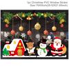 2-Piece Merry Christmas Window Sticker Ornaments Set, Xmas Navidad Natal Decor for Home, Cristmas Gifts for New Year 2026 2027