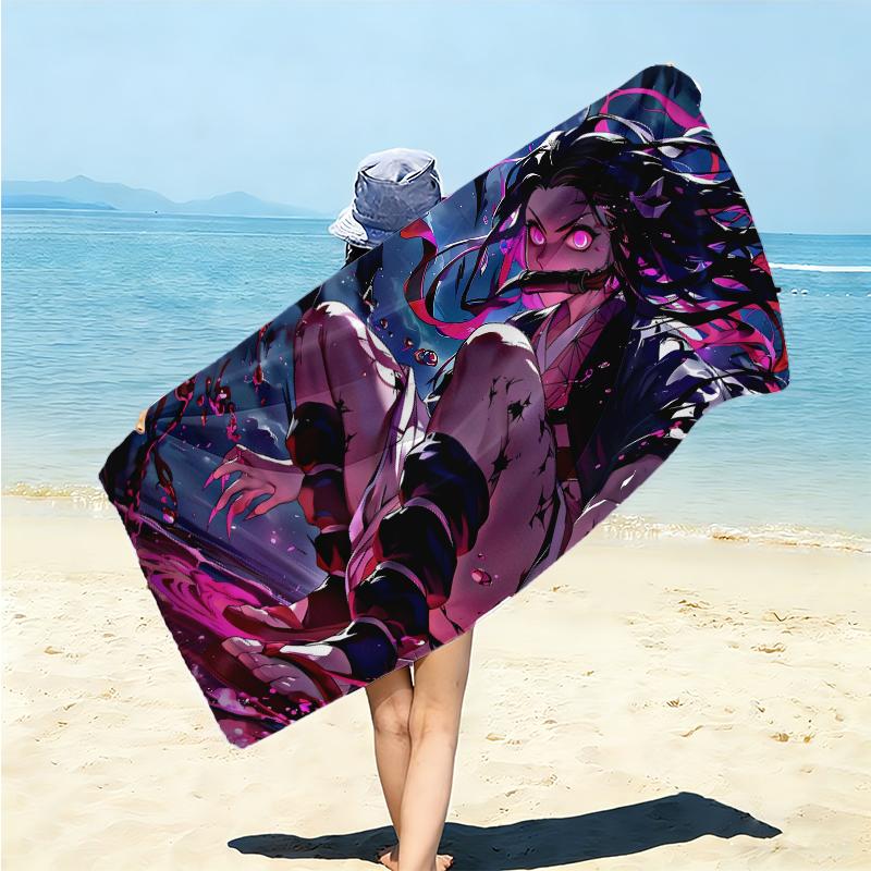 1Pc Dark Fantasy Warrior Beach Towel Microfiber Beach Towel Thin Absorbent For Beach Swimming Yoga Bath Sports 0917303