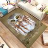 Милый ковер с 3D мультяшным рисунком совы, ковер для дома, гостиной, детской спальни, дивана, коврик для двери, декор, детские игры, нескользящий напольный коврик
