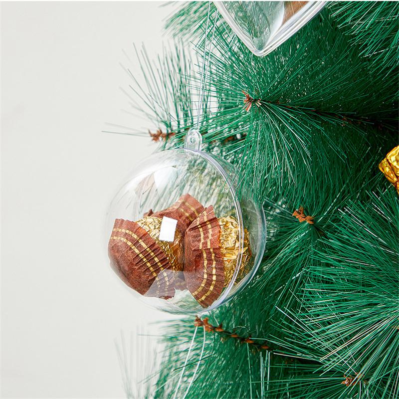 5 шт. 4/5/6/7/8 см прозрачные открытые пластиковые рождественские украшения шар прозрачный безделушка украшение подарочная коробка украшение для вечеринки