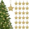6Pcs DIY Star Ornaments Mini Xmas Tree Decoration  Holiday Decorations