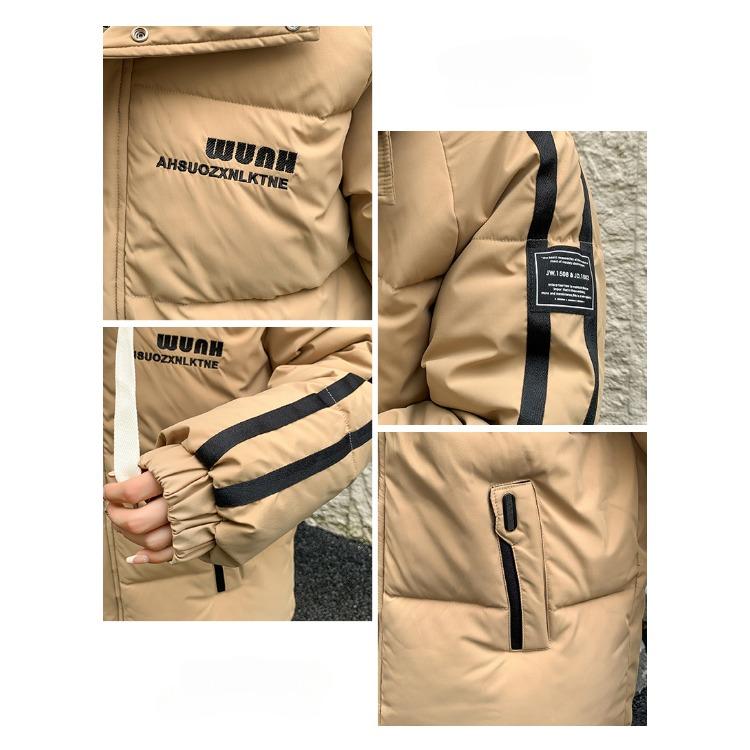 Утолщенная зимняя куртка для женщин с контрастными цветами, хлопковое пальто в корейском стиле, короткая секция, имитация двухкомпонентного пуховика