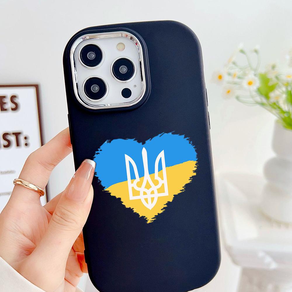 LZ27 Мягкий чехол для телефона с национальным гербом и сердцем для Samsung S24 Ultra S23 Plus S21 FE A16 A54 A34 A05s Infinix Hot 40 30i, защитный противоударный чехол для объектива