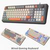 Classic 94 Keys Wired Office Keyboard with RGB Backlit Full Size Keyboard with Three Color Mixed Keycaps for PC Laptop