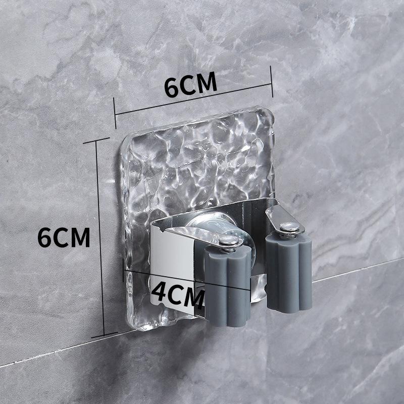 Настенные многоцелевые крючки, подставка для швабры, держатель для хранения швабры, зажим, самоклеящийся крючок для органайзера для швабры без перфорации для ванной комнаты