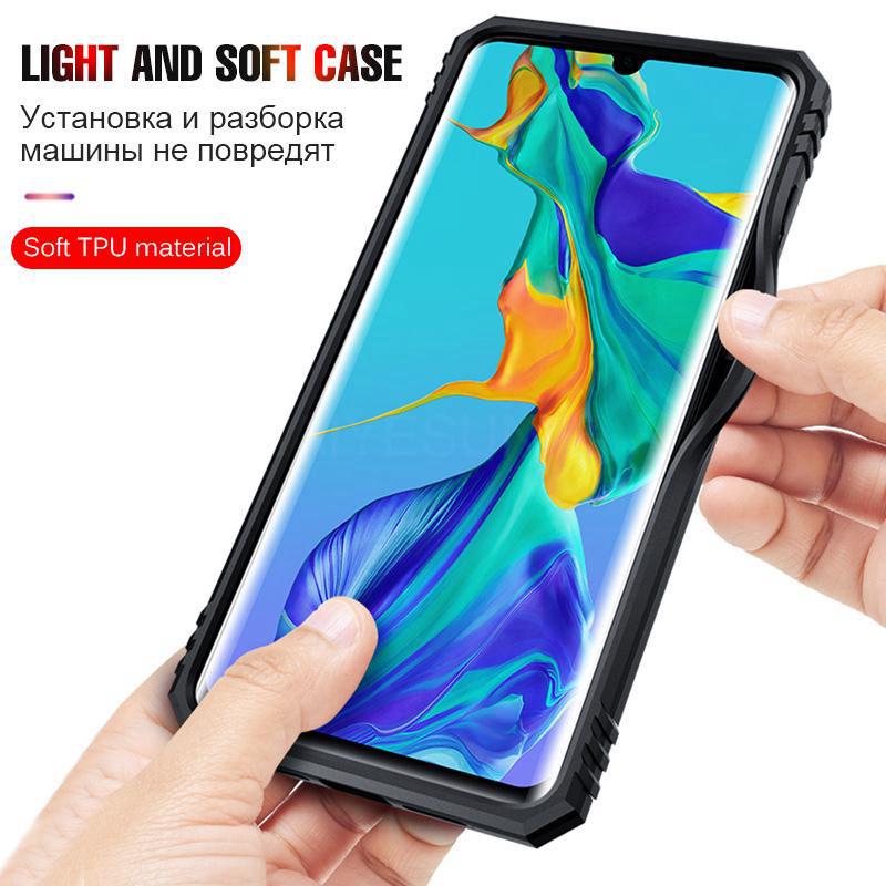 Роскошный противоударный бронированный чехол-подставка Автомобильный держатель кольцо Магнитный чехол для Huawei Samsung Xiaomi iPhone