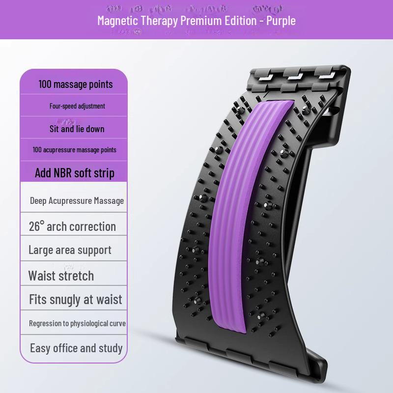 Back Pain Relief & Posture Corrector: Lumbar Vertebra Massage & Traction Device