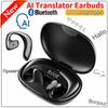AI Translator Earbuds 144 Language Real Time AI Smart Voice Two-Way Translation Touch Control Translation Earphones for Travel