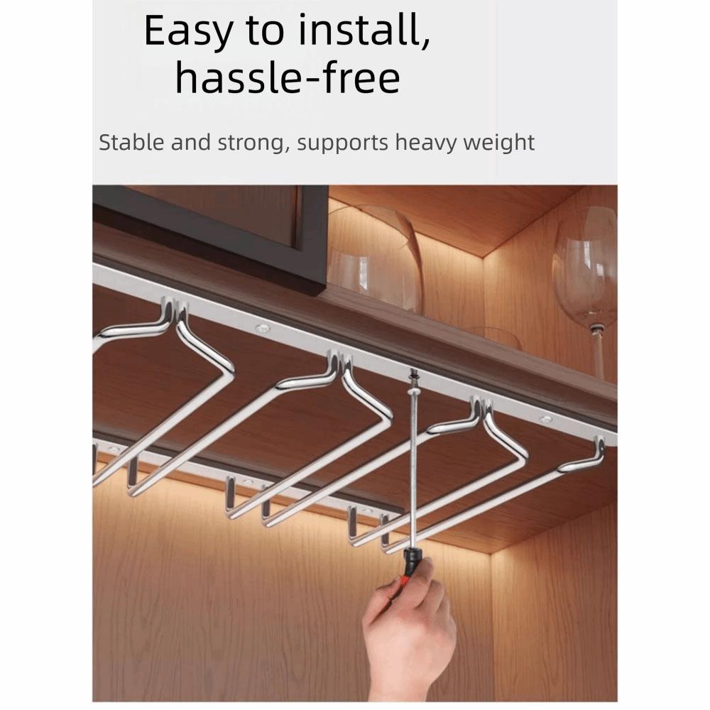 Premium Wine Glass Hanger 304 Stainless Steel Goblet Cabinet Household Storage