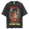 New Attack on Titan High Quality TShirt Men and Women Cotton Vintage Washed Print Retro Streetwear Sports Fitness Tops