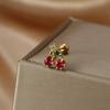 Fashion Stainless Steel Mini Zirconia Stud Earrings For Women Luxury Cute Fruits Helix Tragus Piercing Earrings Party Jewelry