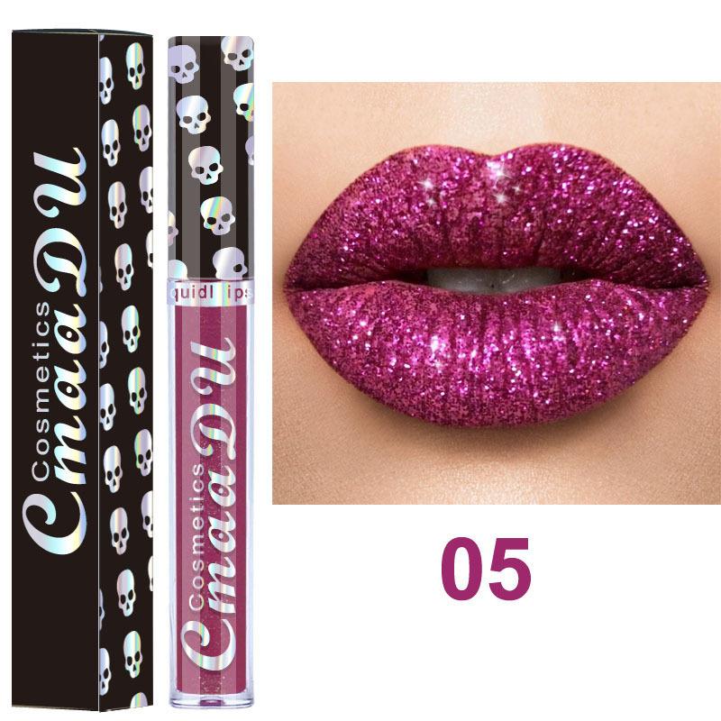 8 цветов матовый блеск для губ Sexy Skull губная помада набор Skull Head стойкий водостойкий бархатный блеск для губ жидкая губная помада