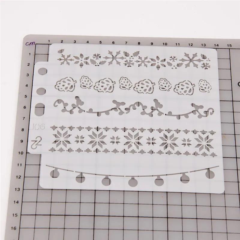 Цветочный полый трафарет для торта, шаблон для аэрографии кофе, сито для сахара с розой, форма для выпечки для украшения края свадебного торта