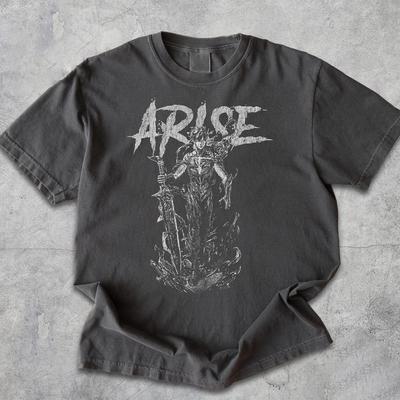 Футболка Solo Leveling Arise, Потертая футболка, Футболка с Сун Джин-У, Одежда для отаку