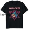 666 Cute Satan Demon Graphic Tshirts Funny Goat Kawaii Tee Hail Baphomet Horror Funny Evil T Shirt Unisex Unisex Summer Tee Shirts