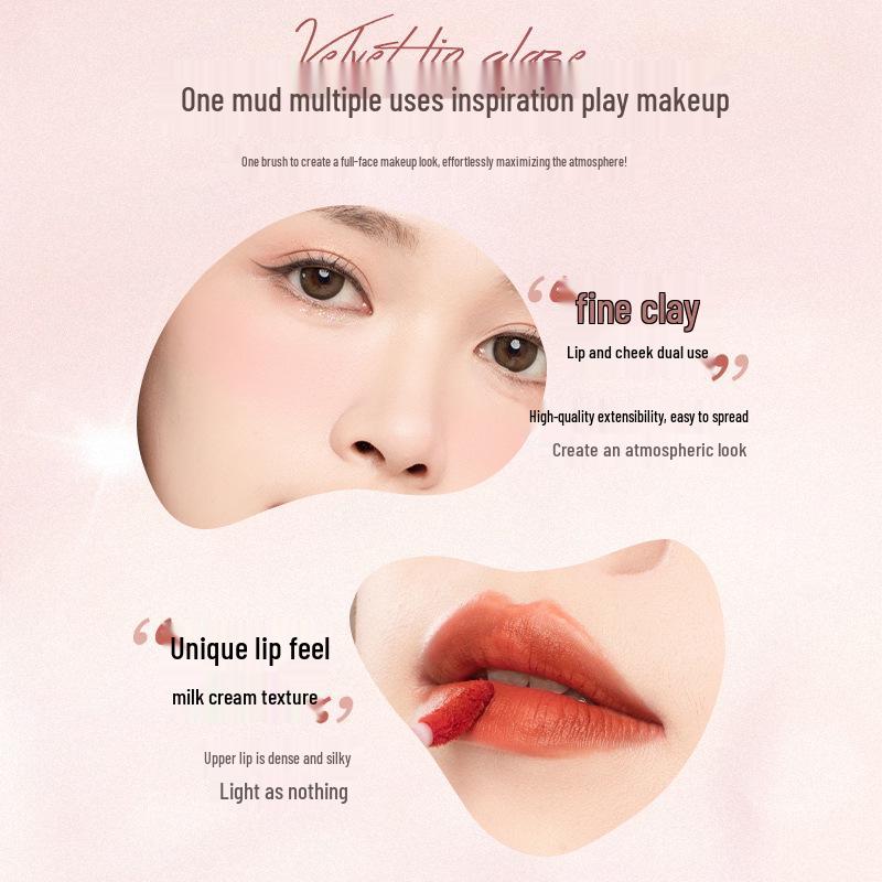 KINEPIN Velvet Matte Lightweight Long-Lasting Lip Glaze - Non-Stick Cup Pigmented Lipstick