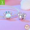 Colorful Crab Diy Beaded Accessories, Exquisite Moonstone S925 Sterling Silver Beads Loose Beads